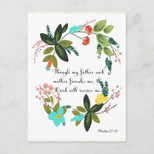 Christelijke prijsopgave - Psalm 27:10 Briefkaart