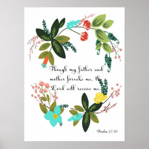 Christelijke prijsopgave - Psalm 27:10 Poster