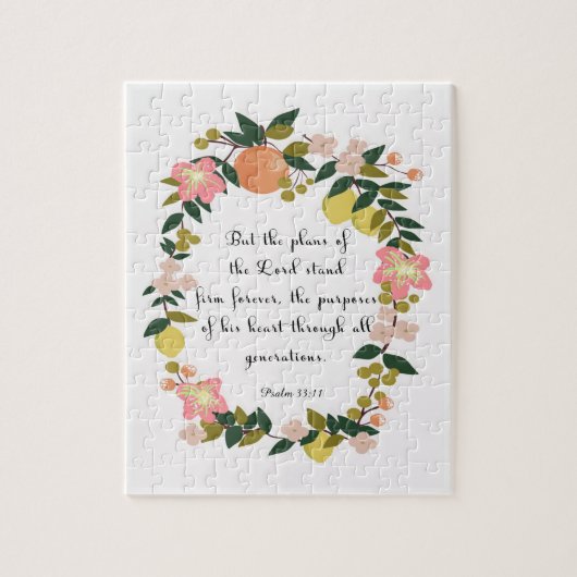 Christelijke prijsopgave - Psalm 33:11 Legpuzzel (Verticaal)