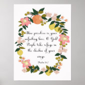 Christelijke prijsopgave - Psalm 36:7 Poster (Voorkant)