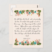 Christelijke prijsopgave - Psalm 37:7-9 Briefkaart (Voorkant / Achterkant)