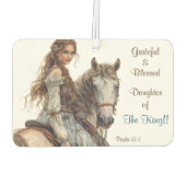 Christelijke prinses te paard luchtverfrisser (Achterkant)