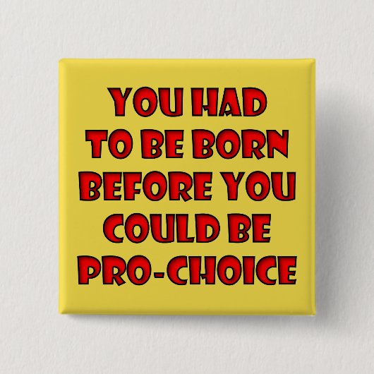 Christelijke Pro-Choice Anti-Abortion Kies leven Vierkante Button 5,1 Cm (Voorkant)