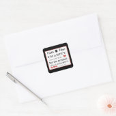 Christelijke proefversie vierkante sticker (Envelop)