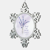 Christelijke promotiemadel met scripts tin sneeuwvlok ornament (Rechts)