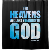 Christelijke Psalm 19:1 Heavens Verklarende Glory  Douchegordijn (Voorkant)