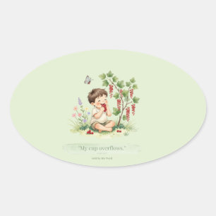 Christelijke Psalm 23:5 Sticker – Mijn beker loopt