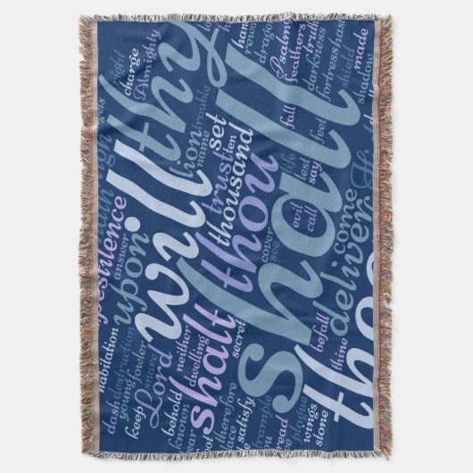 Christelijke PSALM 91 Deken (Voorkant Verticaal)