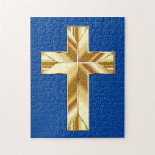 CHRISTELIJKE PUZZELS, GOUDEN KRUIS LEGPUZZEL