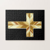 CHRISTELIJKE PUZZELS, GOUDEN KRUIS LEGPUZZEL (Horizontaal)