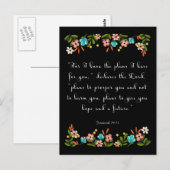 Christelijke Quote Art - Jeremiah 29:11 Briefkaart (Voorkant / Achterkant)