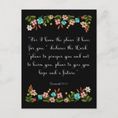 Christelijke Quote Art - Jeremiah 29:11 Briefkaart (Voorkant)