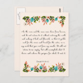 Christelijke Quote Art - Jesaja 55:10-11 Briefkaart (Voorkant / Achterkant)