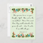 Christelijke Quote Art - Psalm 139: 17-18 Briefkaart (Voorkant / Achterkant)