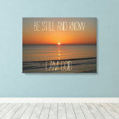 Christelijke Quote Canvas Print (Insitu (Houten vloer))
