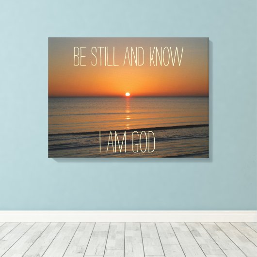 Christelijke Quote Canvas Print (Insitu (Houten vloer))