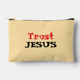 Christelijke quote ‘Trust Jesus’ Butter Yellow Etui