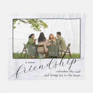 Christelijke quote vriendschap fleece deken