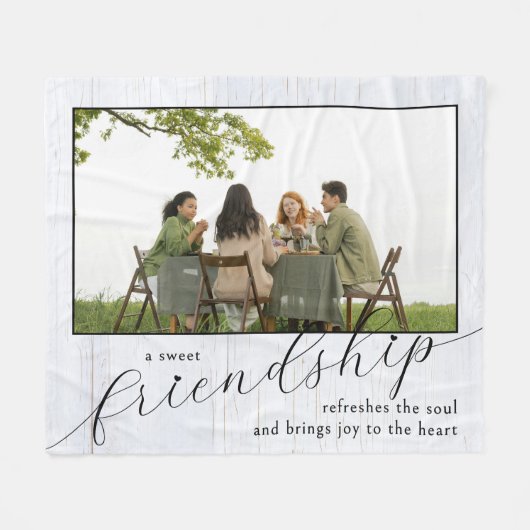 Christelijke quote vriendschap fleece deken (Voorkant (Horizontaal))