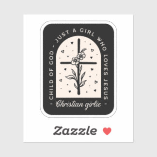 Christelijke quotes, gewoon een meisje dat van Jes Sticker
