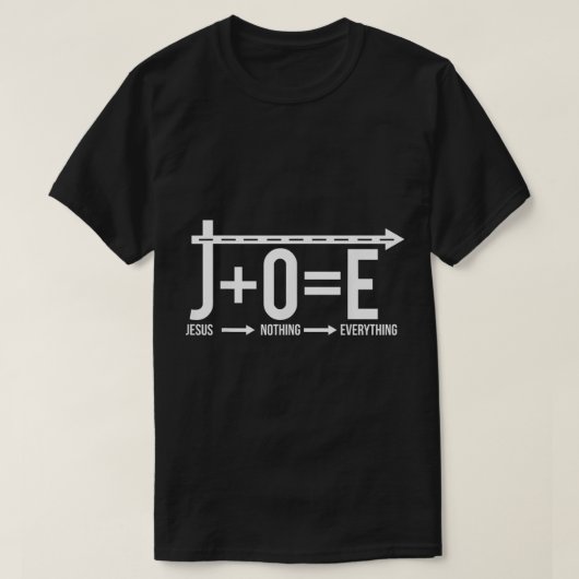 Christelijke redding Jezus plus niets is ooit hetz T-shirt (Design voorkant)