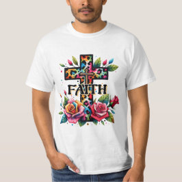 Christelijke regenboog geloofskruis t-shirt