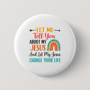 Christelijke Regenboog Laat Me Je Vertellen Over M Ronde Button 5,7 Cm