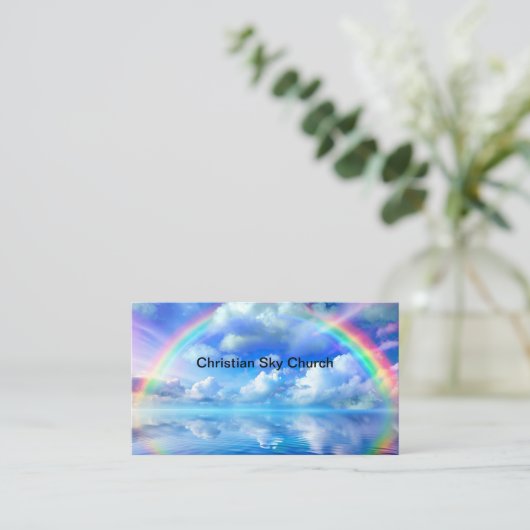 Christelijke regenboog Schilderachtig Visitekaartje (Staand voorkant)