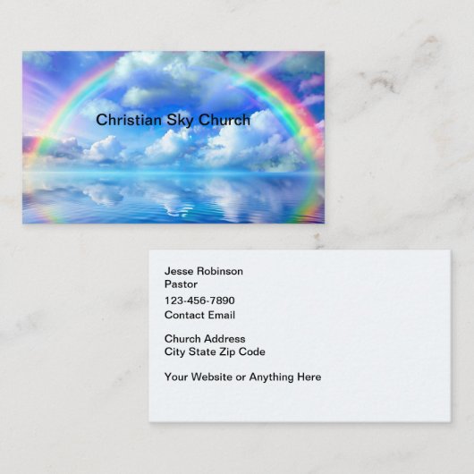 Christelijke regenboog Schilderachtig Visitekaartje (Voorkant / Achterkant)