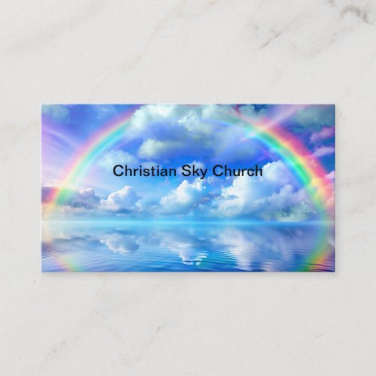 Christelijke regenboog Schilderachtig Visitekaartje (Voorkant)