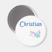 Christelijke regenboogduif magneet (Voorkant / Achterkant)
