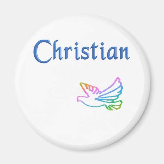 Christelijke regenboogduif magneet (Voorkant)