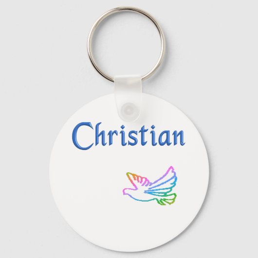 Christelijke regenboogduif sleutelhanger (Voorkant)