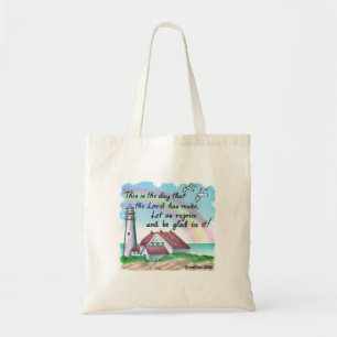 Christelijke Rejoice Lighthouse aangepaste naam Ca Tote Bag