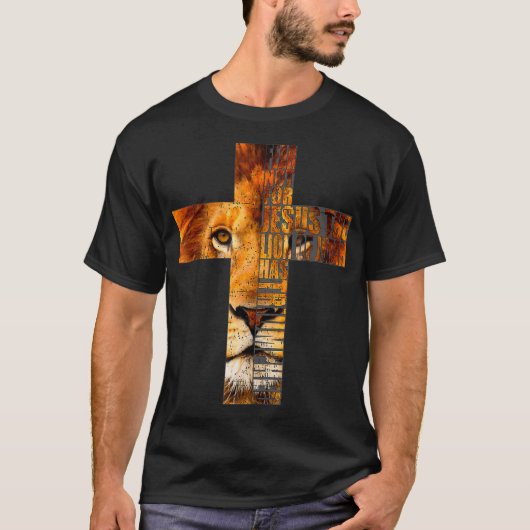 Christelijke religie Jezus de leeuw van Judah T-shirt (Voorkant)
