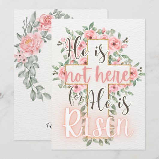 Christelijke Religie, Schriftgedeelte Paasfeest Ka Feestdagenkaart (Voorkant / Achterkant)