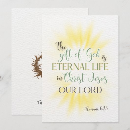 Christelijke Religie, Schriftgedeelte Paasfeest Ka Feestdagenkaart (Voorkant / Achterkant)