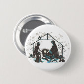 Christelijke religieuze Baby Jezus Kerstfeest Nati Ronde Button 5,7 Cm (Voorkant /achterkant)