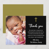 Christelijke religieuze doop Christelijke initiati Bedankkaart (Voorkant / Achterkant)