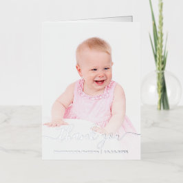 Christelijke religieuze doop communie kerkgang folie wenskaart