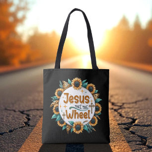 Christelijke Religieuze Jezus Neemt Het Stuur Tote Bag