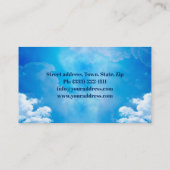 Christelijke Religieuze Kruis in de hemel van Sky Visitekaartje (Achterkant)