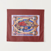 Christelijke religieuze kunst Christus in Majestei Wandkleed (Voorkant (horizontaal))