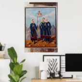 Christelijke Religieuze Kunstwerken Poster (Thuiskantoor)