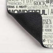 Christelijke religieuze namen van God Text Typogra Muismat (Hoek)