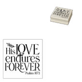 Christelijke Religieuze Psalm Zijn Liefde Endures  Rubberstempel (Gestempeld)
