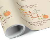 Christelijke Religieuze Thanksgiving Persoonlijke  Cadeaupapier (Rol Hoek)