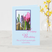 Christelijke Religieuze Verjaardag Kaart — Lente B (Gele Bloem)