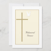 Christelijke repetitie dineruitnodiging — Cross Kaart (Voorkant)