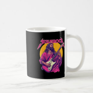 Christelijke retro grappige quote Jesus Rock Basic Koffiemok